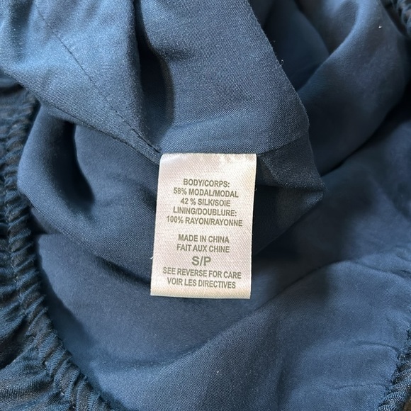 CAMI NYC Top Lenore ONE SHOULDER STRIPED Blue COTTON SILK BLEND Shirt Sz S - Picture 10 of 13